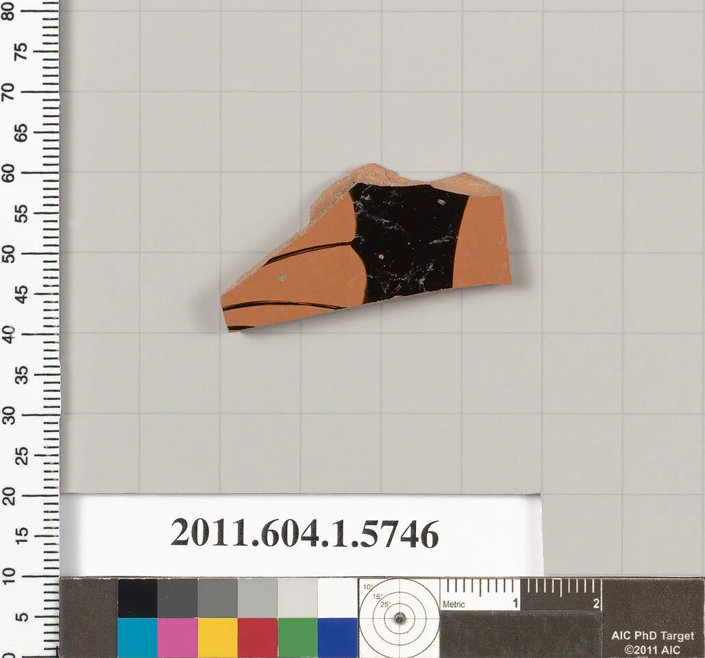Terracotta fragment of a kylix: eye-cup (drinking cup) — Unknown