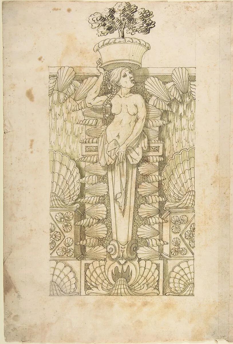 Design for a Wall Fountain — Anonymous, Italian, Lombard, 16th century