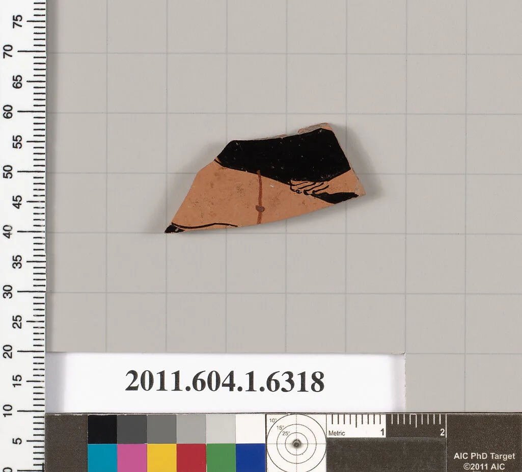 Terracotta fragment of a kylix (drinking cup) — Unknown