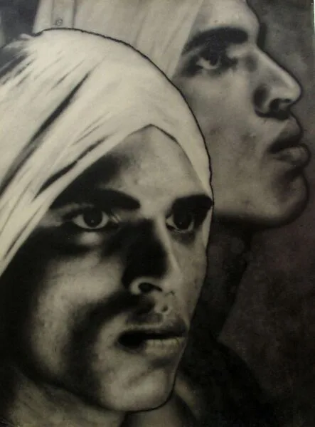 Untitled (Portrait and Profile with Turban) — Lionel Wendt