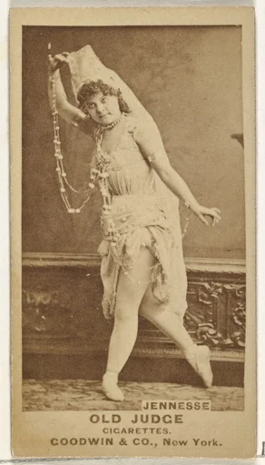 Jennesse, from the Actors and Actresses series (N171) for Old Judge Cigarettes