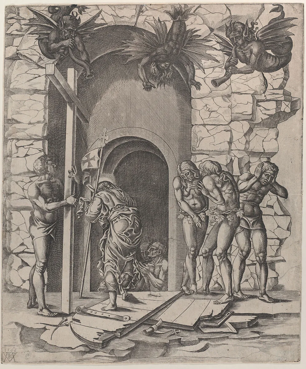 Christ descending into Limbo — Mario Cartaro|Andrea Mantegna