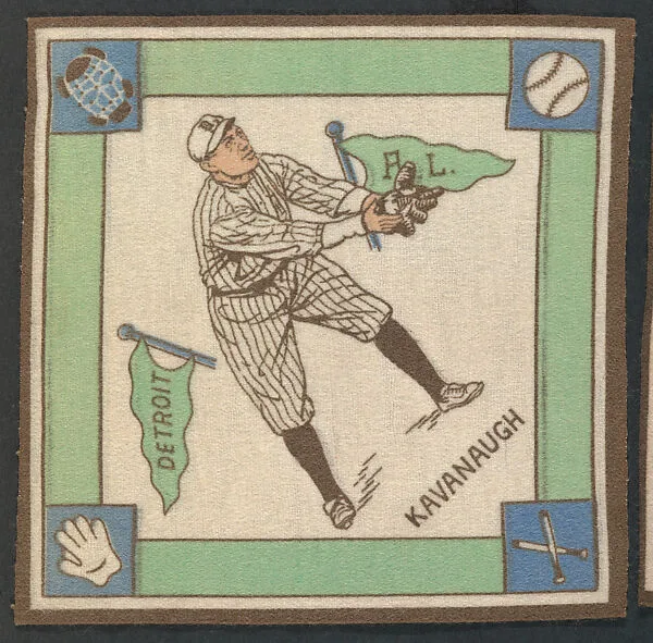 Marty Kavanaugh, Detroit, American League from Baseball Players Felt Blanket series (B18) — Unknown