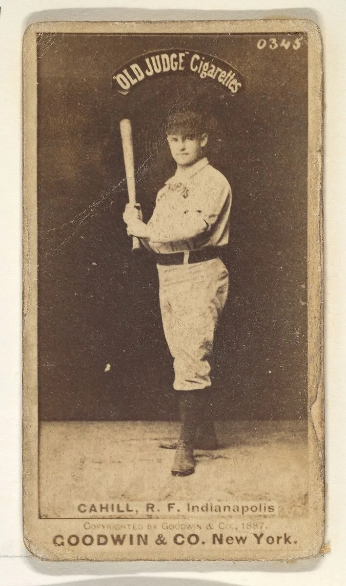 Cahill, Right Field, Indianapolis, from the Old Judge series (N172) for Old Judge Cigarettes — Goodwin & Company