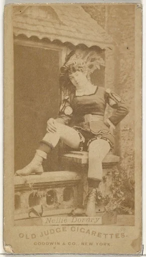 Nellie Dornry, from the Actors and Actresses series (N171) for Old Judge Cigarettes