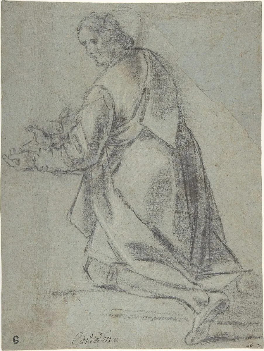 Kneeling Youth Facing Left — Giacomo Cavedone