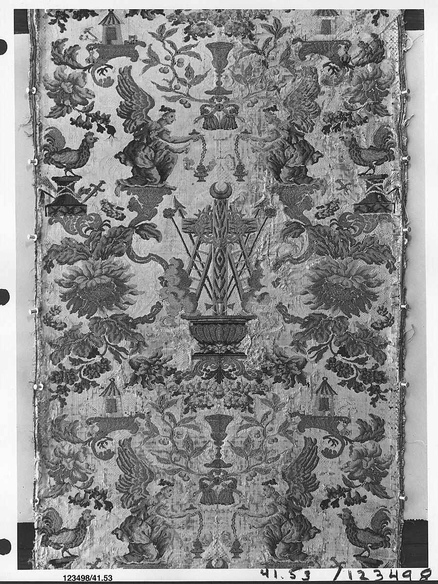 Length of silk with Instruments of the Passion — Unknown