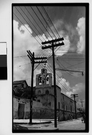 [Church and Telephone Lines, Outskirts of Havana]