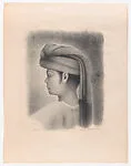 A young girl from Oaxaca facing left wearing traditional head-dress — Francisco Dosamantes, Mexican