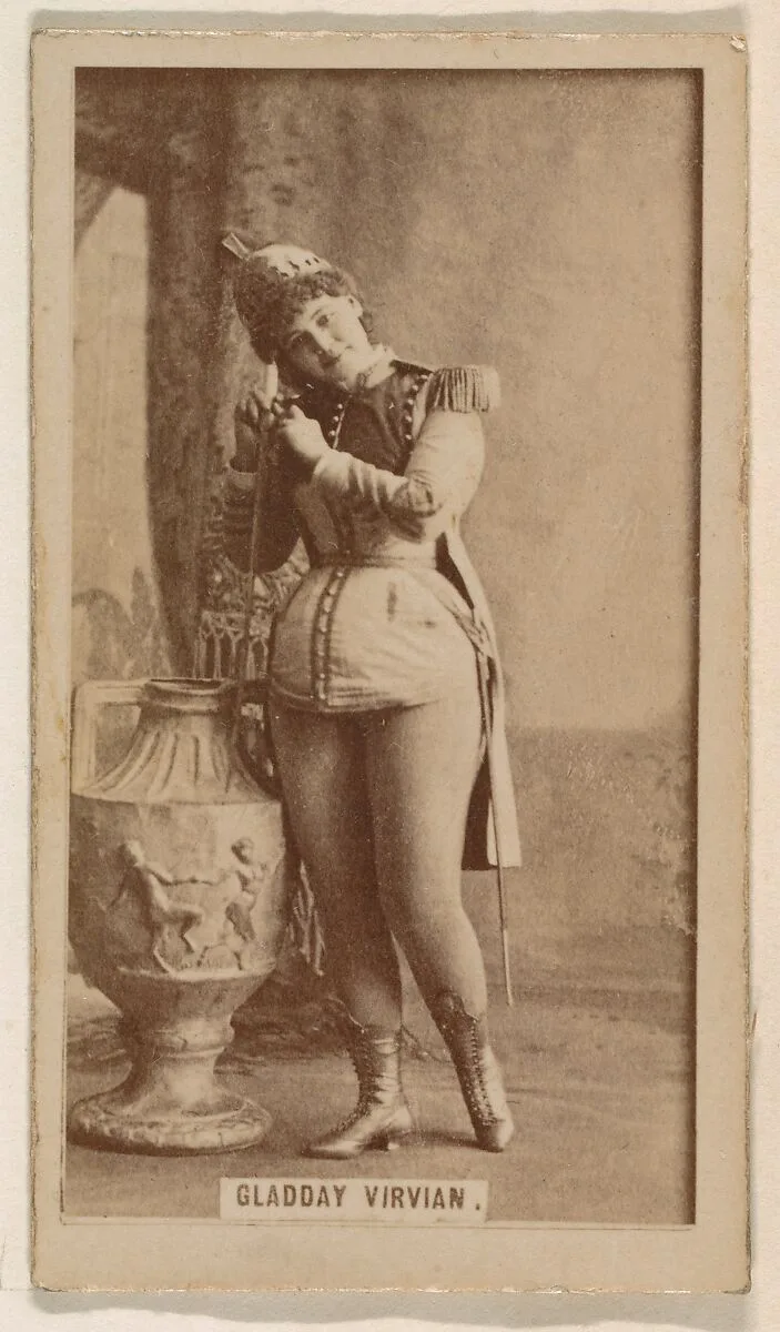 Gladday Virvian, from the Actresses series (N245) issued by Kinney Brothers to promote Sweet Caporal Cigarettes — Kinney Brothers Tobacco Company