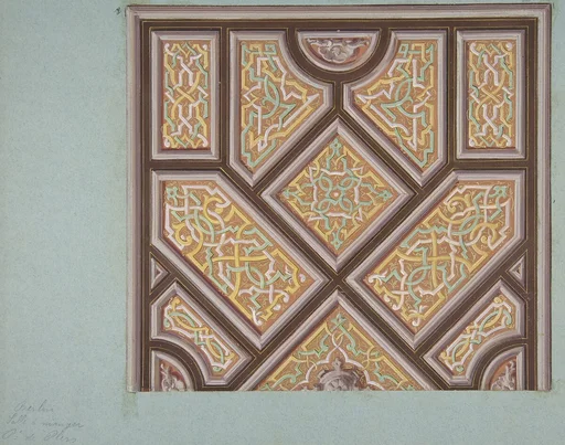 Design for Ceiling Decoration in the Dining Room, Hôtel de Pless, Berlin