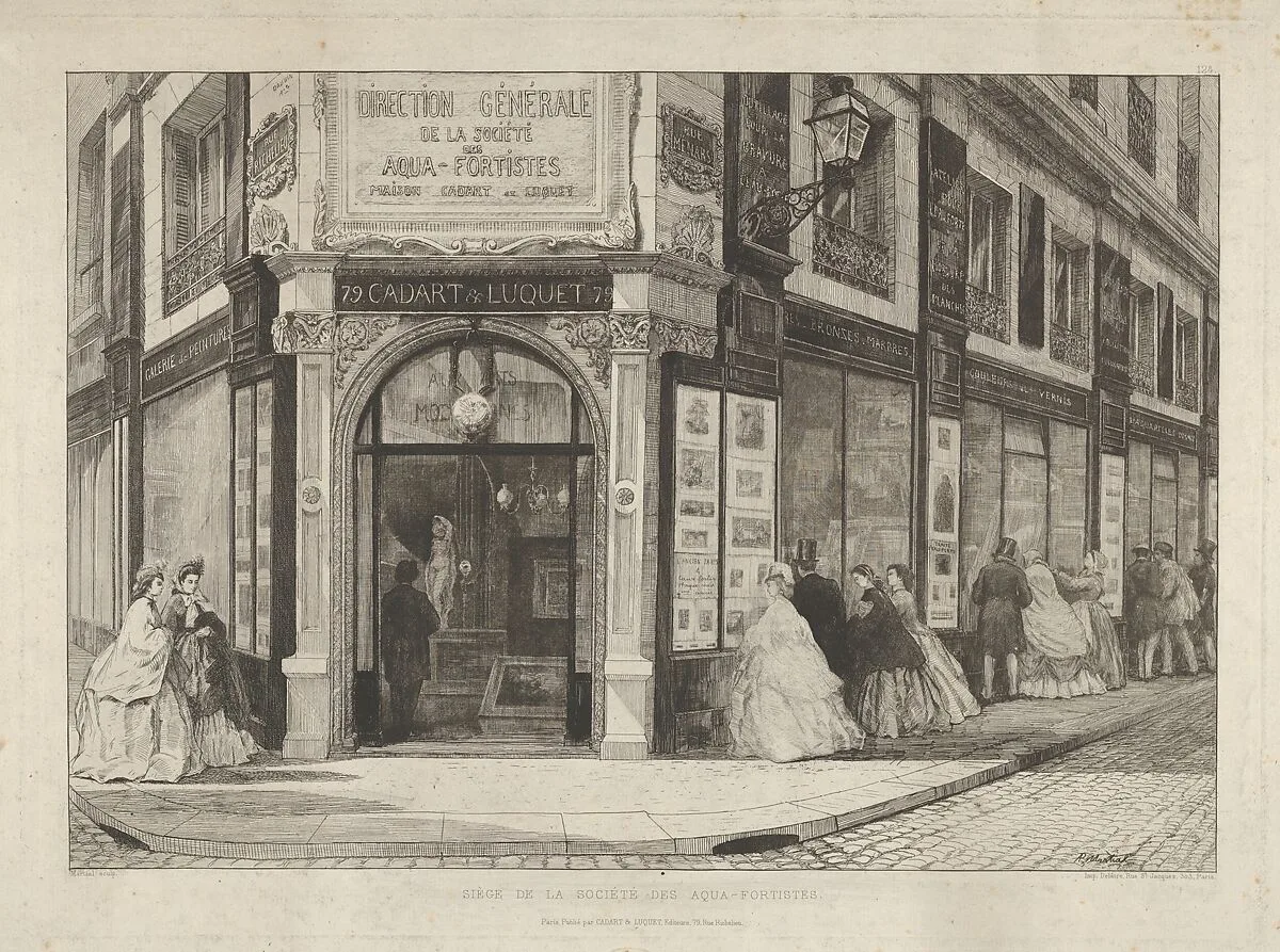 Headquarters of the Société des Aquafortistes — Adolphe Martial Potémont, called Martial|Cadart & Luquet|Auguste Delâtre