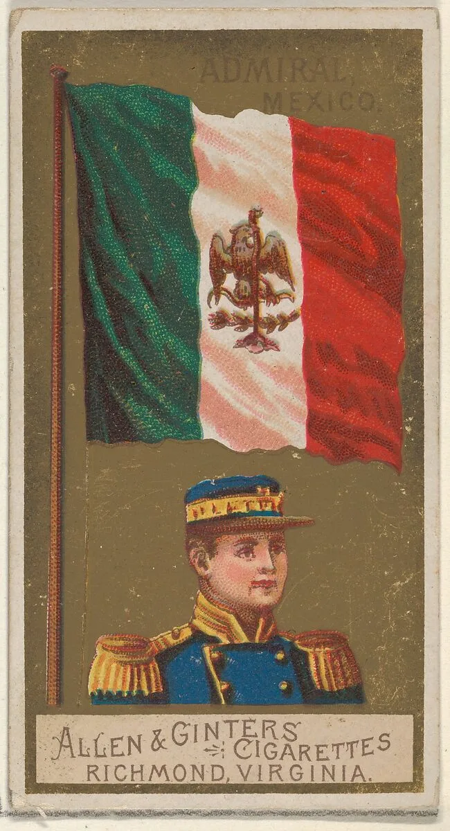 Admiral, Mexico, from the Naval Flags series (N17) for Allen & Ginter Cigarettes Brands — Allen & Ginter