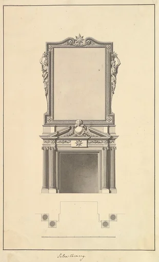 Salon Chimney, Houghton Hall, Norfolk, Elevation