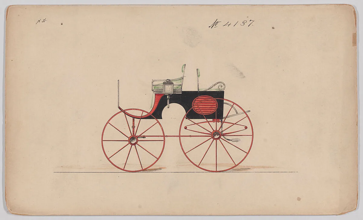Design for Dog Cart or 2 Wheeler, no. 4137 — Brewster & Co.|Herman Stahmer