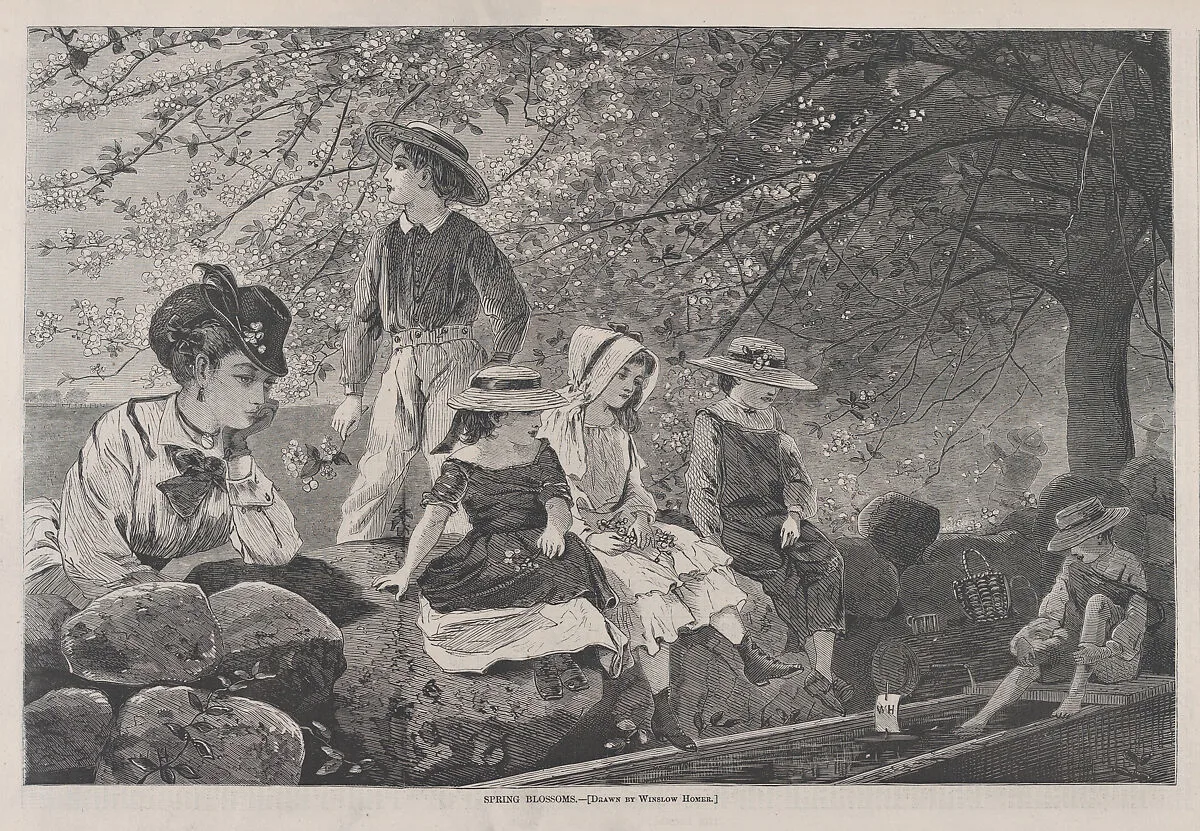 Spring Blossoms (from "Harper's Weekly," Vol. XIV) — Winslow Homer|Harper's Weekly|Harper & Brothers