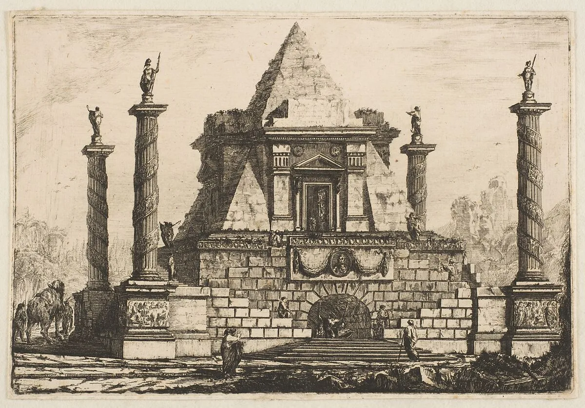 View of a Funerary Monument and Crypt — Pierre Moreau