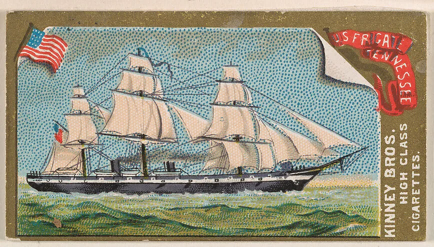 U.S. Frigate Tennessee, from the Naval Vessels of the World series (N226) issued by Kinney Bros. — Kinney Brothers Tobacco Company