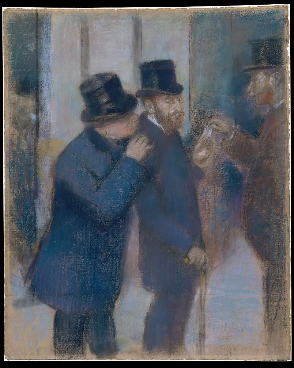 Portraits at the Stock Exchange — Edgar Degas