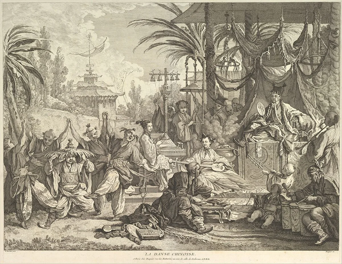 La Danse Chinoise (The Chinese Dance), from Chinoiseries — Chez Huquier|Gabriel Huquier|Jacques Gabriel Huquier|François Boucher
