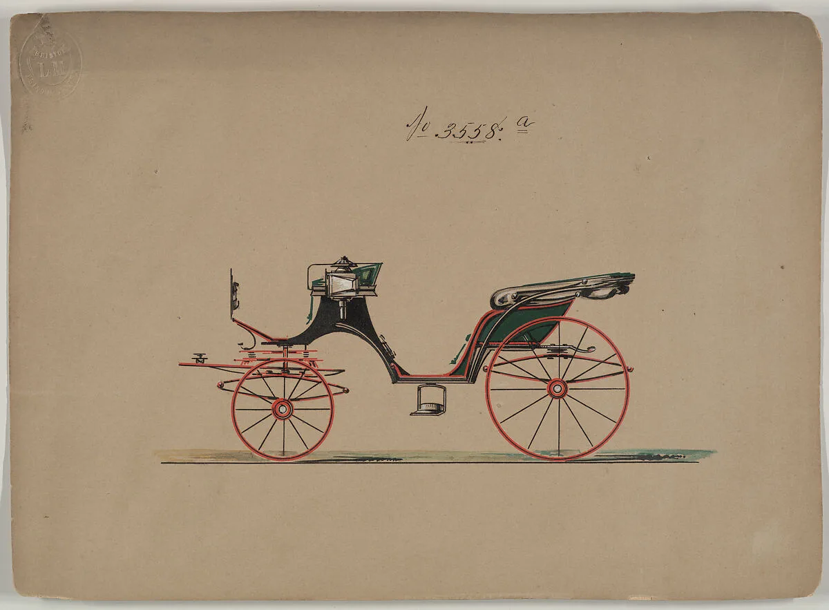 Design for Cabriolet or Victoria, no. 3558a — Brewster & Co.