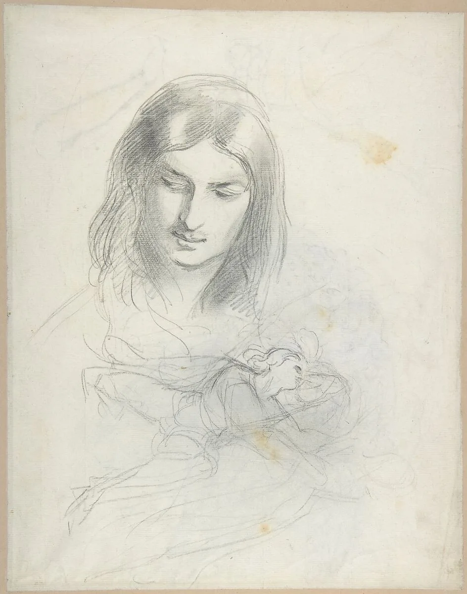 Head of a Man and Figure Studies (recto); Minotaur with a Maiden (verso) — Theodor Richard Edward von Holst