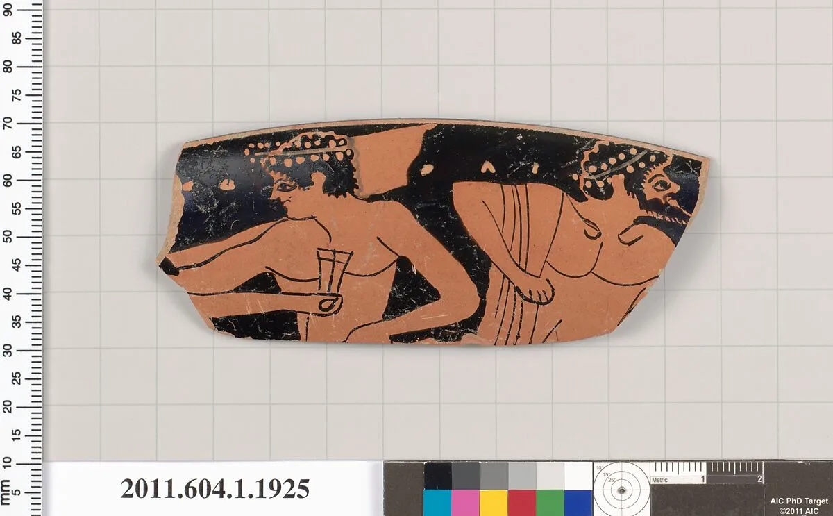 Terracotta rim fragment of a kylix (drinking cup) — Unknown