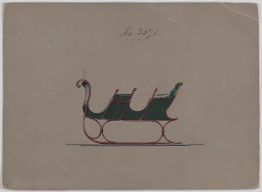 Design for 4 Seat Sleigh, no. 3671