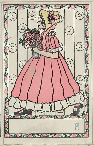 Girl with a Bouquet of Flowers