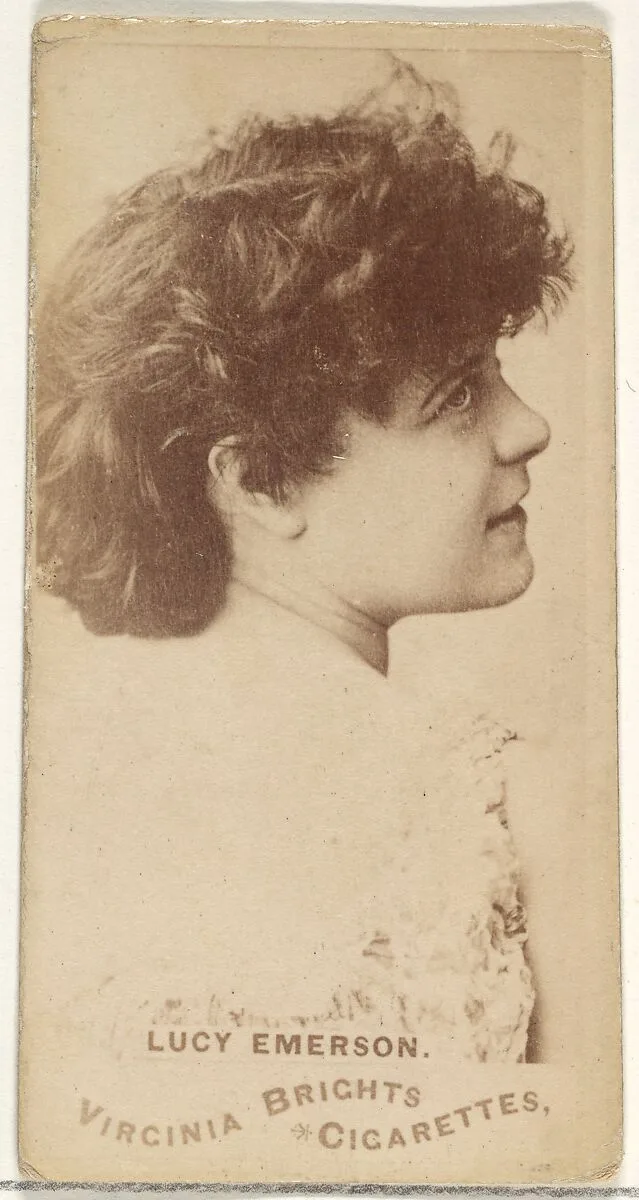 Lucy Emerson, from the Actors and Actresses series (N45, Type 1) for Virginia Brights Cigarettes — Allen & Ginter