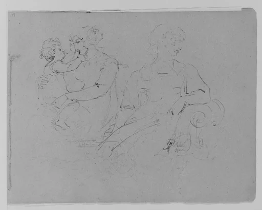 Mother and Child; Female Figure (from Sketchbook)
