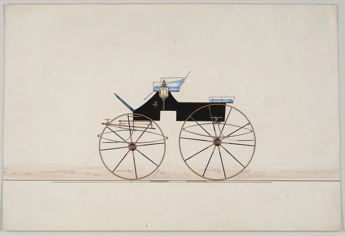 Design for 4 seat Phaeton, no top (unnumbered) — Brewster & Co.