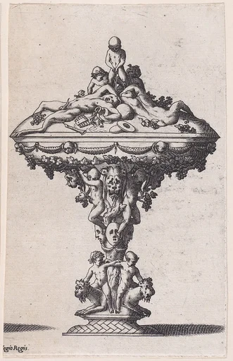 Covered Cup with Children on the Base