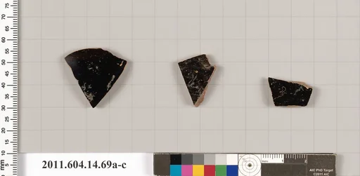 Terracotta fragments of kylikes (drinking cups)
