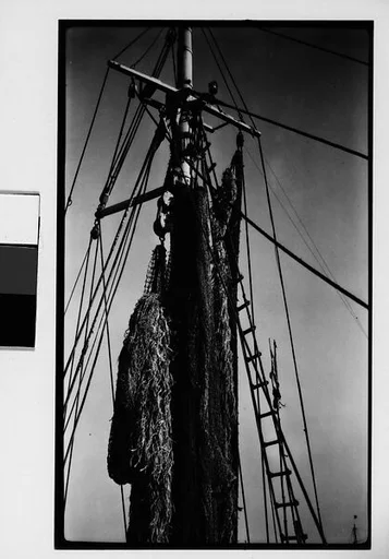 [Detail of Fishing Boat: Mast, Rigging, and Tackle]