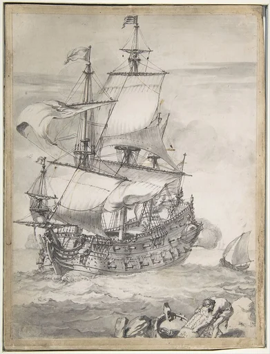 A Frigate at Sea
