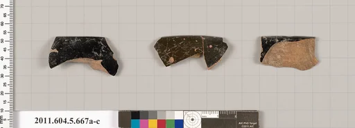 Terracotta rim fragments of kylikes (drinking cups)