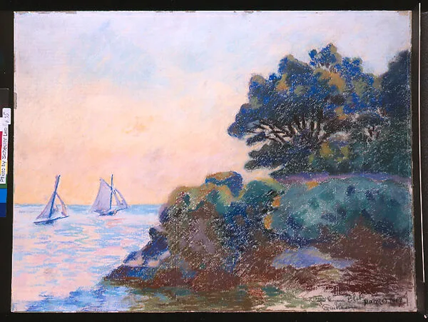 Landscape with Two Sailing Boats — Armand Guillaumin