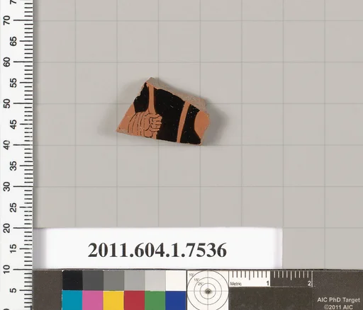 Terracotta fragment of a kylix (drinking cup)