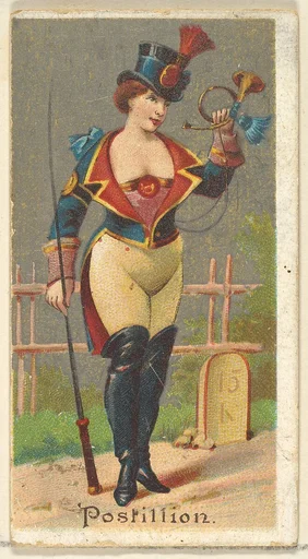 Postillion, from the Occupations for Women series (N166) for Old Judge and Dogs Head Cigarettes