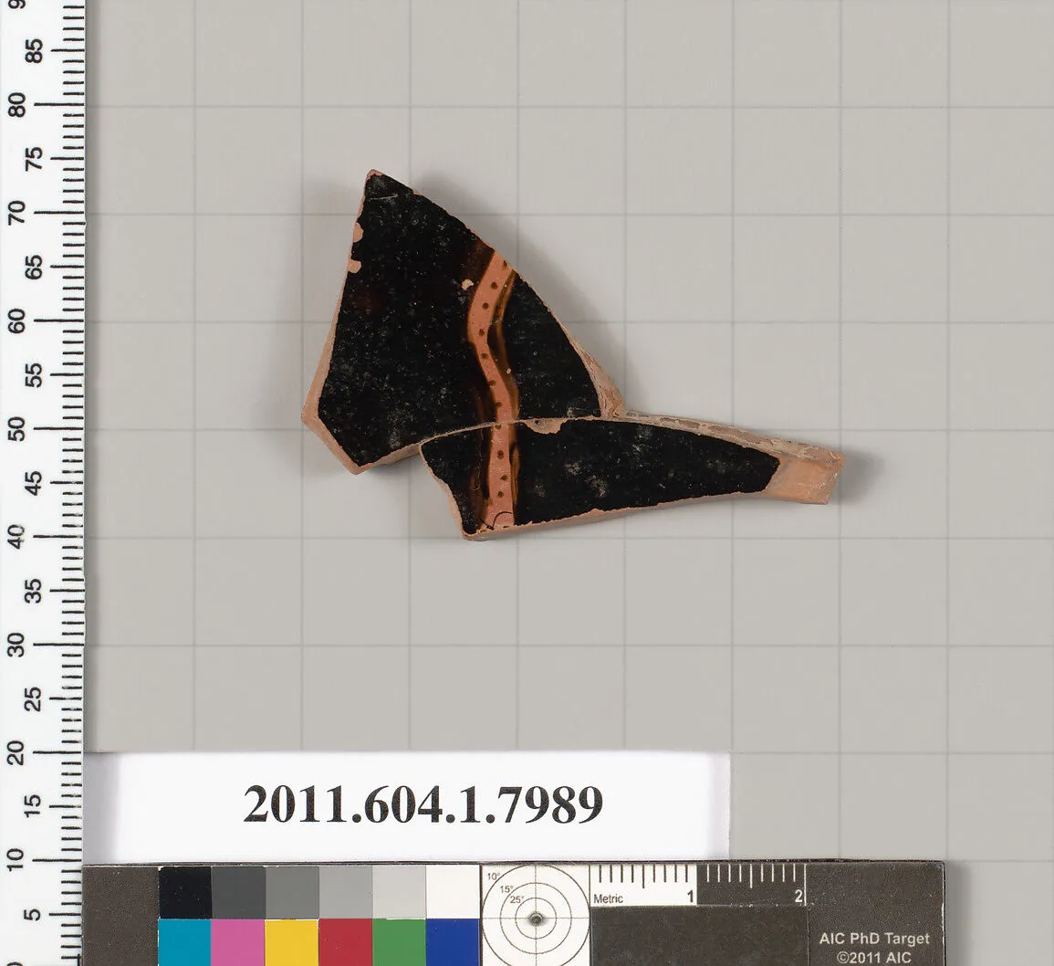 Terracotta fragment of a kylix (drinking cup) — Unknown