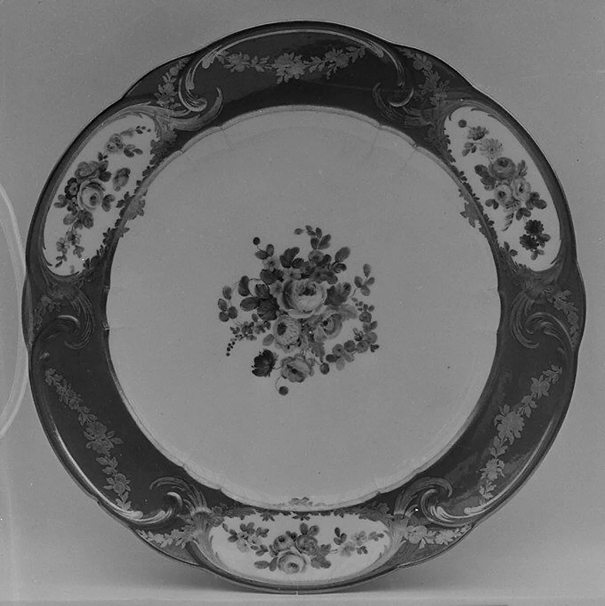 Plate (Assiette à palmes) (1 of 102) (part of a service) — Sèvres Manufactory|Edme François Bouillat père