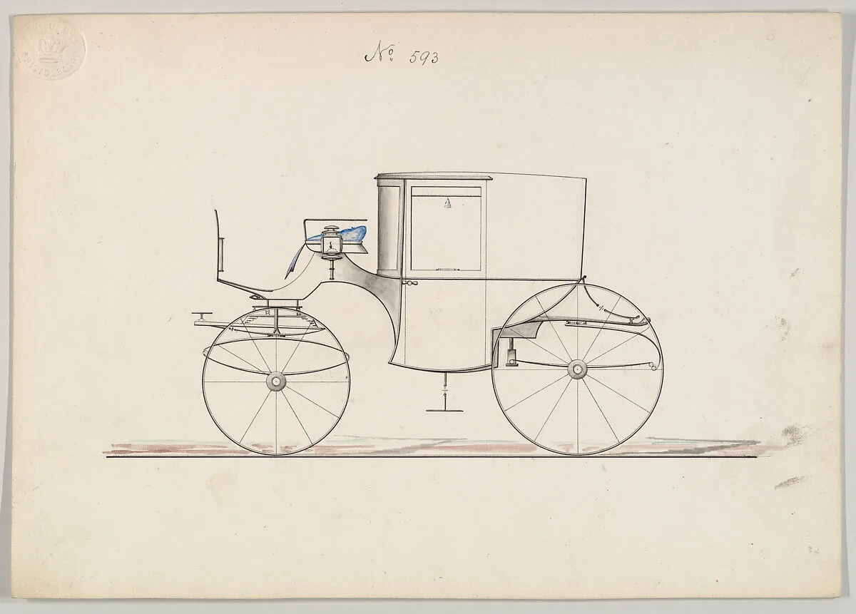 Design for Coupé, no. 593 ("Light Swell Front Coupé") — Brewster & Co.