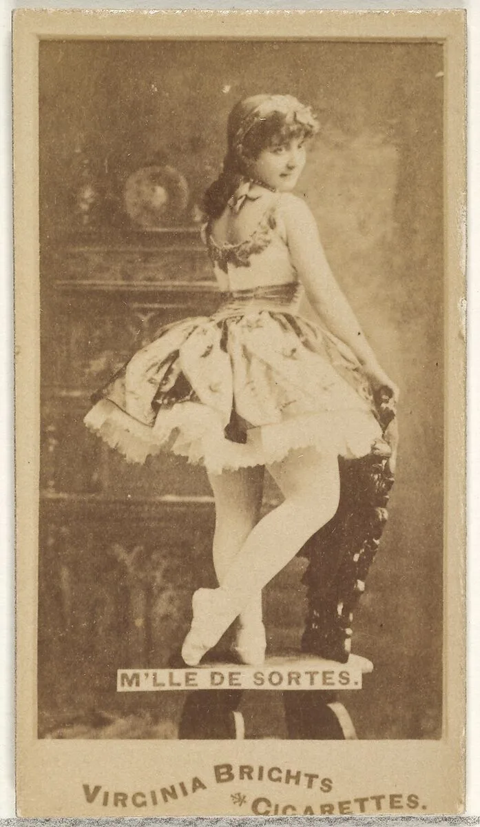 Mlle. de Sortes, from the Actors and Actresses series (N45, Type 1) for Virginia Brights Cigarettes — Allen & Ginter