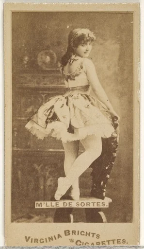 Mlle. de Sortes, from the Actors and Actresses series (N45, Type 1) for Virginia Brights Cigarettes