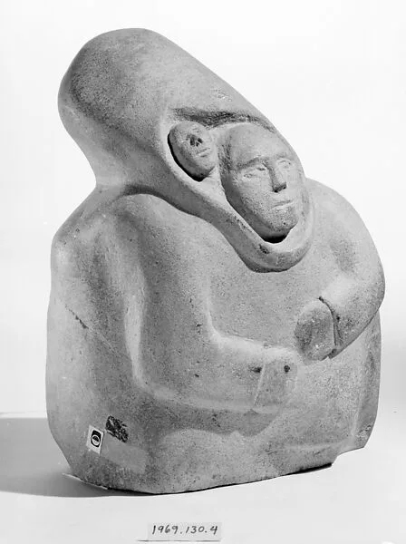 Stone Mother and Child Figure — Mark Tungilik