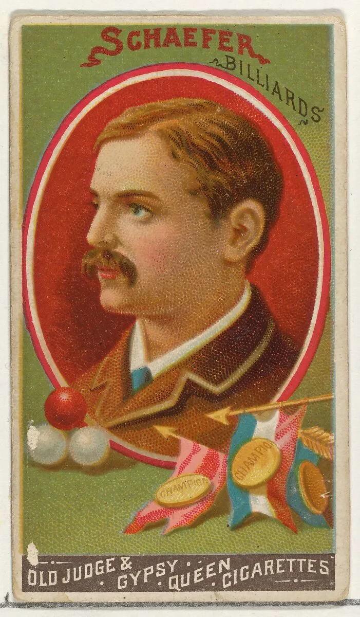 Jacob Schaefer, Jr., Billiards, from the Goodwin Champion series for Old Judge and Gypsy Queen Cigarettes — Goodwin & Company