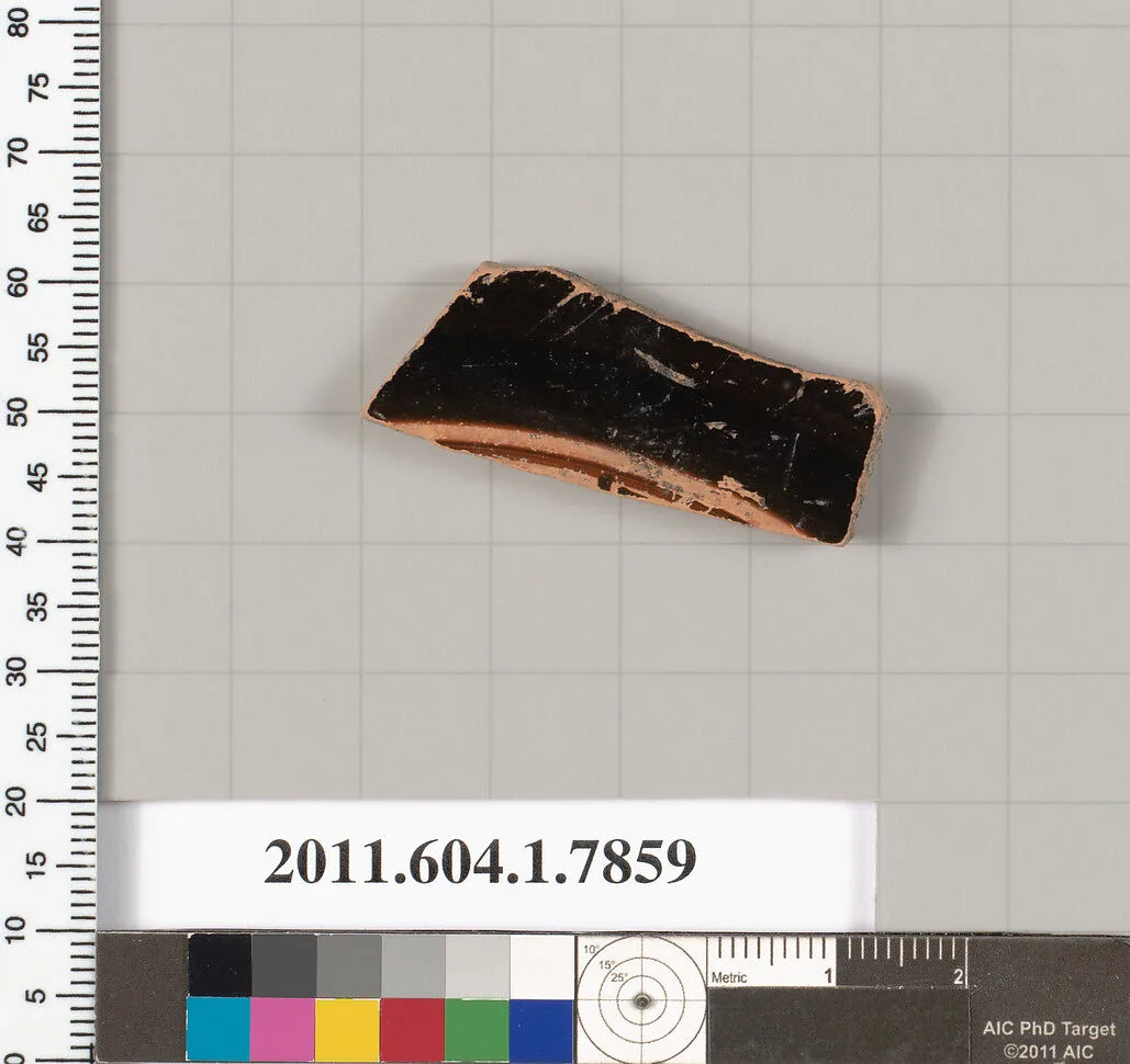 Terracotta fragment of a kylix (drinking cup) — Unknown