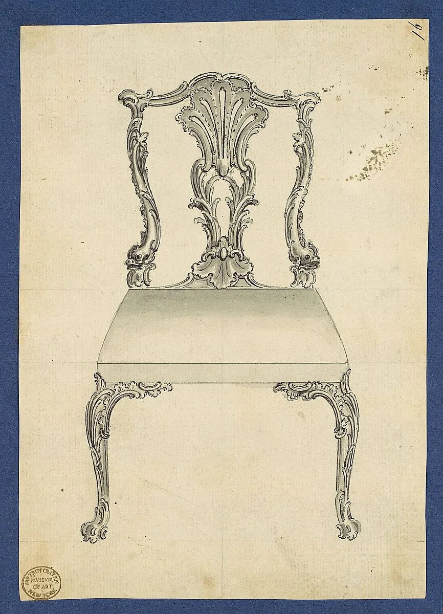 Chair, in Chippendale Drawings, Vol. I — Thomas Chippendale