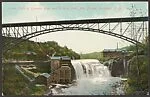 Lower Falls of Genesee River and Driving Park Ave. Bridge, Rochester, N.Y.
